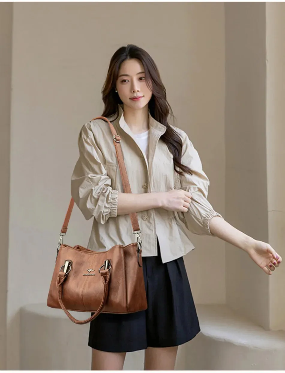 High-quality Soft Leather Luxury Handbags Women Bags Designer High-capacity Ladies Crossbody Hand Bags for Women 2024 Sac A Main