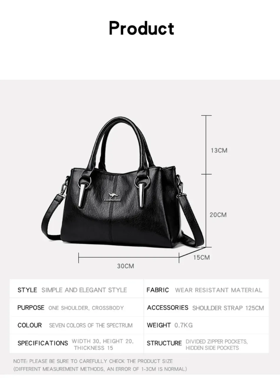 High-quality Soft Leather Luxury Handbags Women Bags Designer High-capacity Ladies Crossbody Hand Bags for Women 2024 Sac A Main