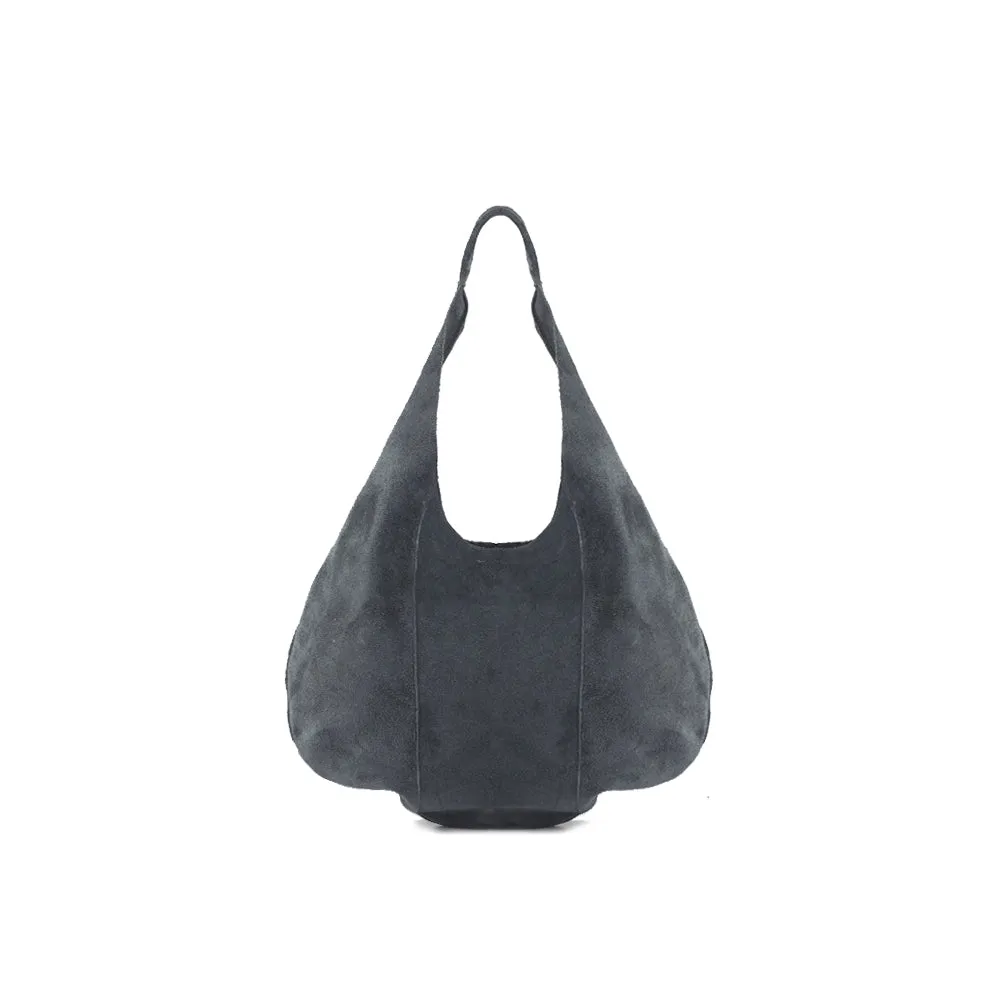 Hobo in Dusty Blue Suede