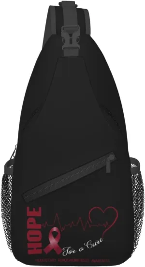 Hope For A Cure Hereditary Hemochromatosis Awarene Crossbody Bags For Women Men Chest Backpack Gym Shoulder Bag Travel Outdoor Sports Casual Crossbody Bags