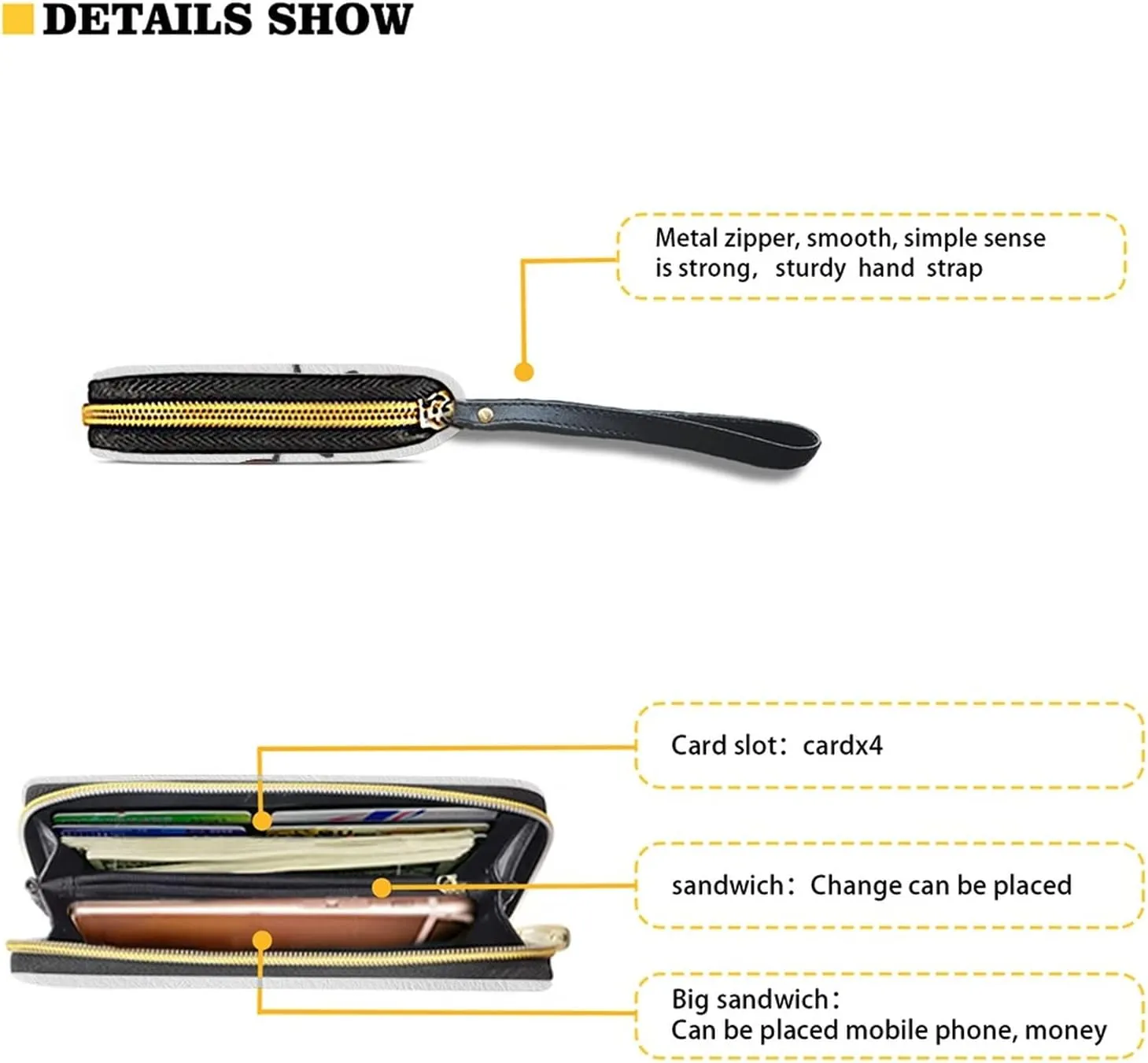 Howilath Baseball Pattern Long Pu Leather Wallet for Women, Zip Around Slim Clutch Purse Travel Bags with Wristlet