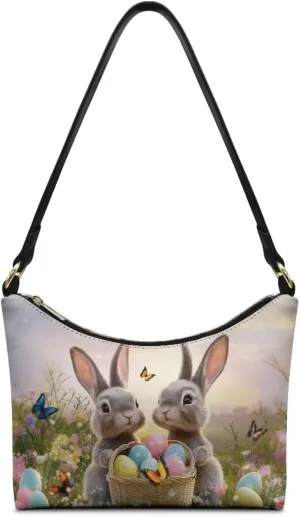 HUGS IDEA Shoulder Bags for Women Small Hobo Tote Handbag Mini Clutch Purse with Zipper Closure