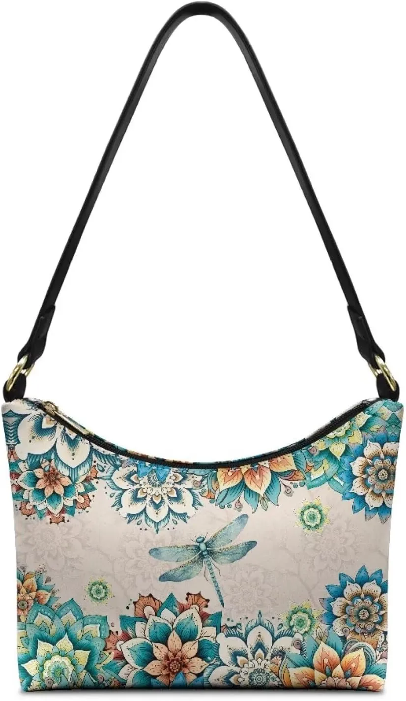 HUGS IDEA Shoulder Bags for Women Small Hobo Tote Handbag Mini Clutch Purse with Zipper Closure