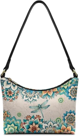 HUGS IDEA Shoulder Bags for Women Small Hobo Tote Handbag Mini Clutch Purse with Zipper Closure
