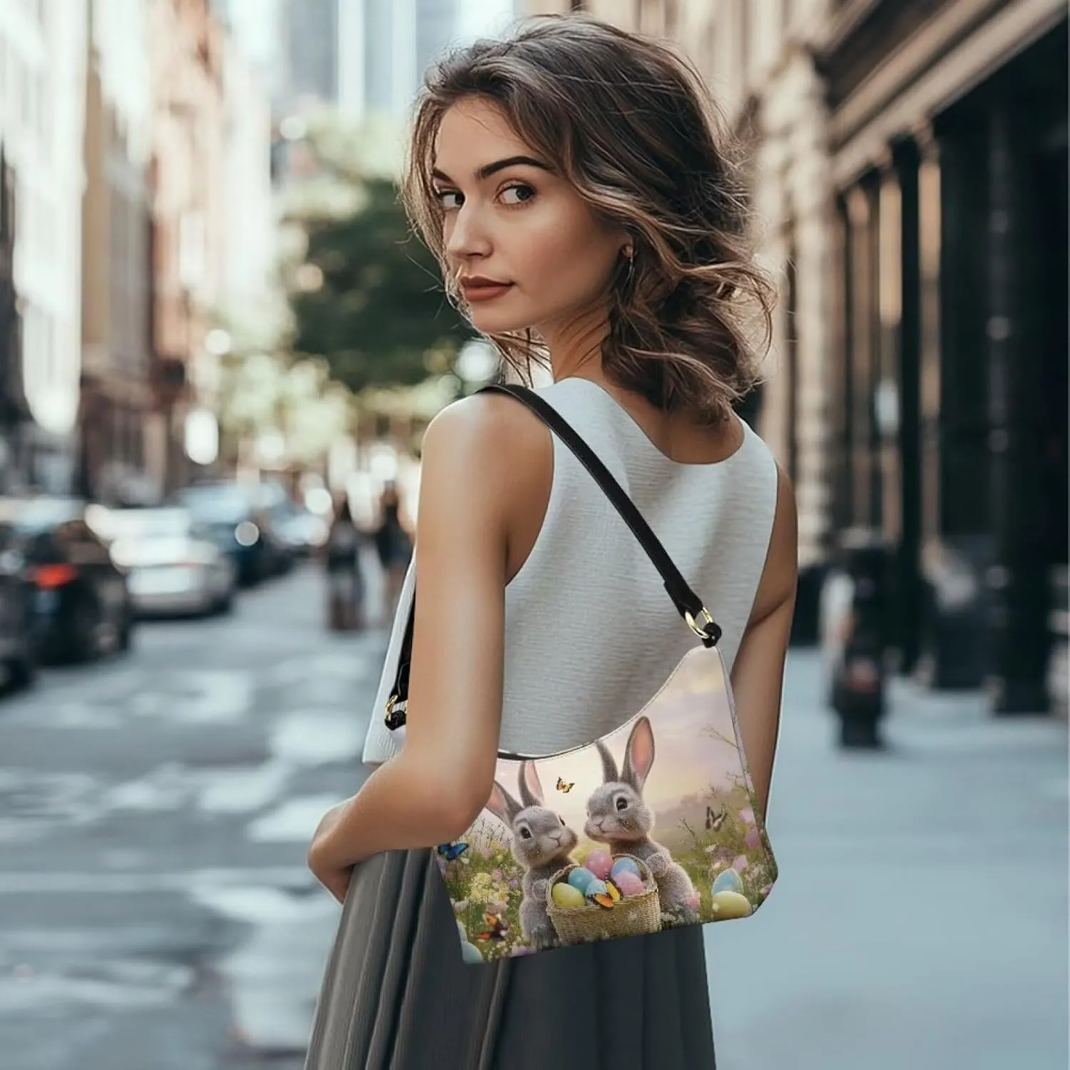 HUGS IDEA Shoulder Bags for Women Small Hobo Tote Handbag Mini Clutch Purse with Zipper Closure