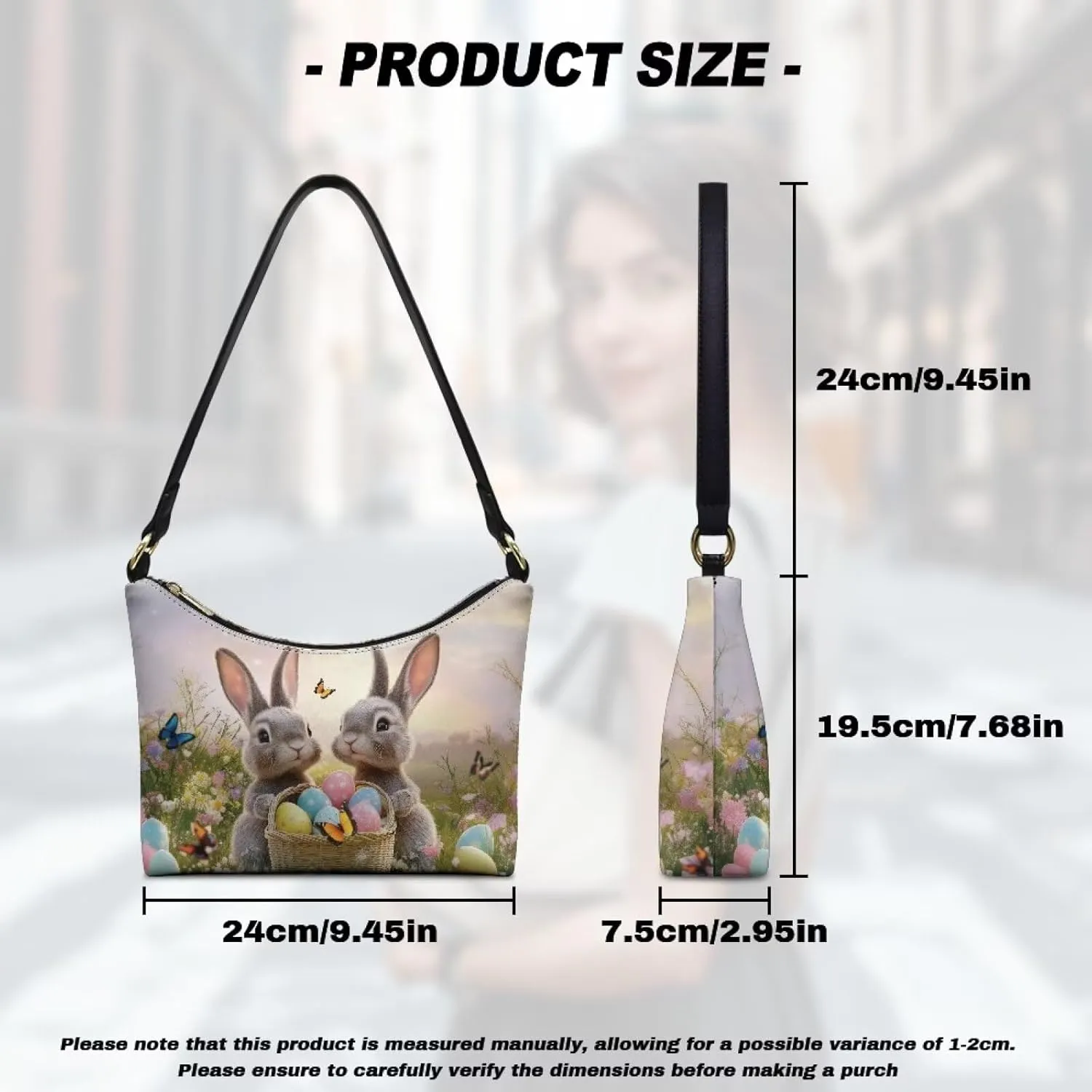 HUGS IDEA Shoulder Bags for Women Small Hobo Tote Handbag Mini Clutch Purse with Zipper Closure
