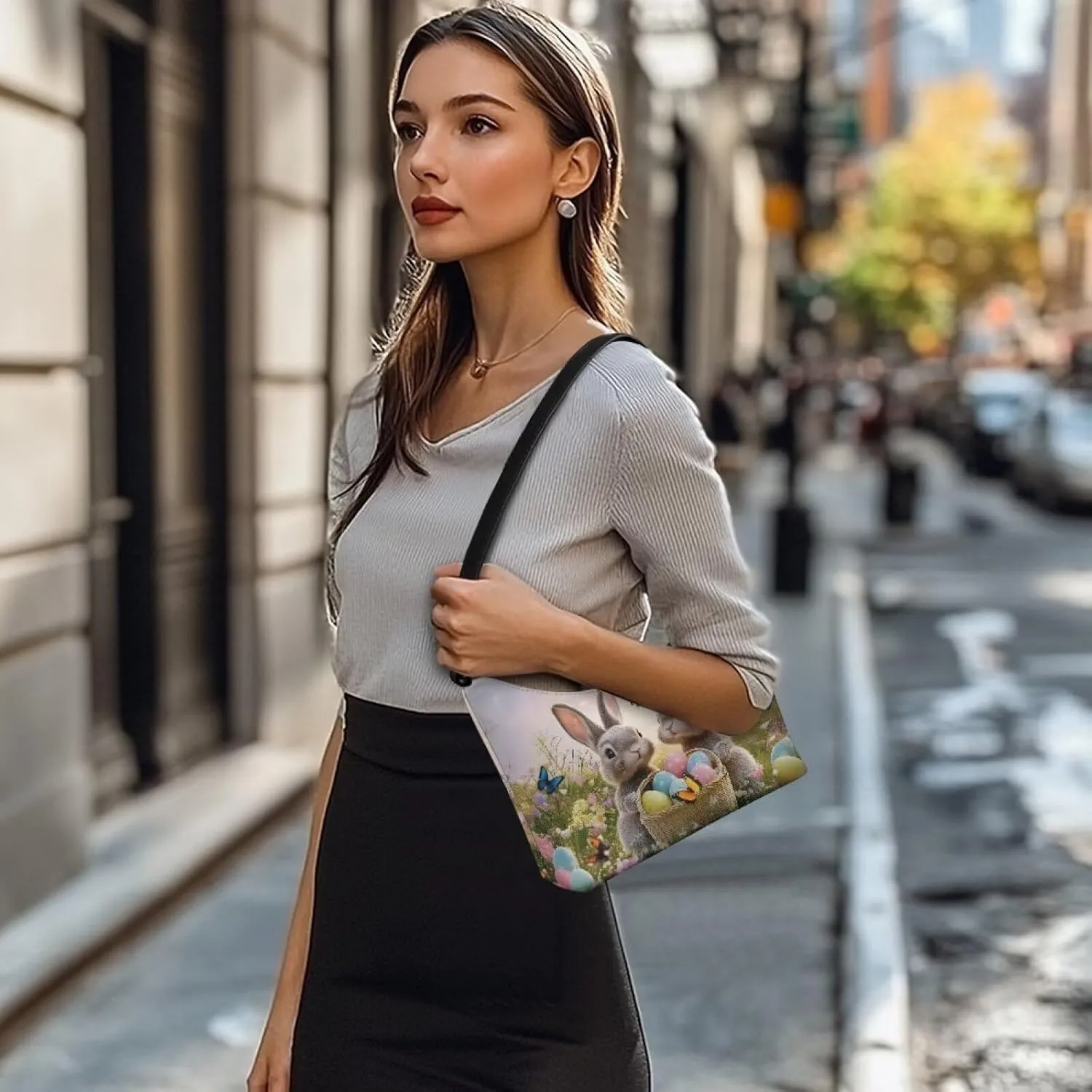 HUGS IDEA Shoulder Bags for Women Small Hobo Tote Handbag Mini Clutch Purse with Zipper Closure
