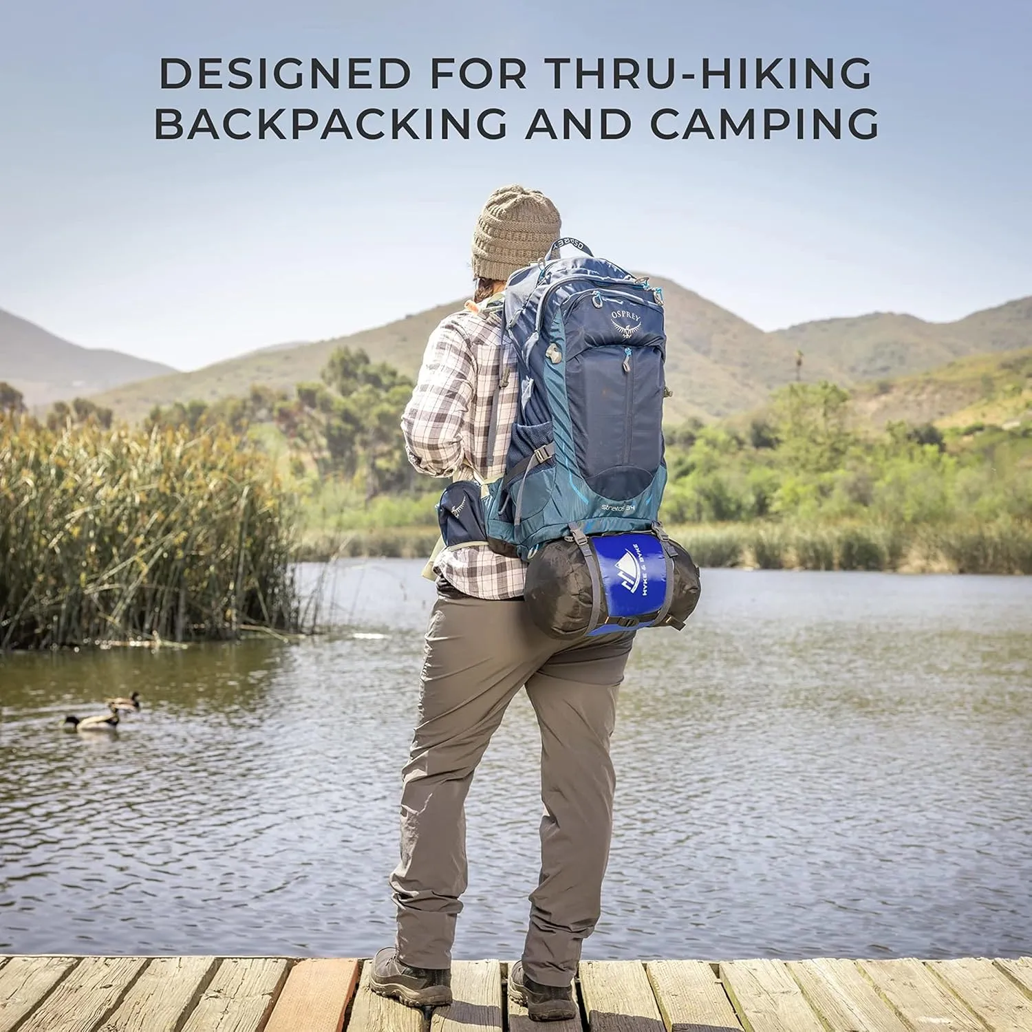 Hyke & Byke Quandary 15°F Cold Weather Mummy Hiking & Backpacking Sleeping Bag - Duck Down 650 FP 3 Season Sleeping Bags for Adults - Ultralight with Compression Stuff Sack