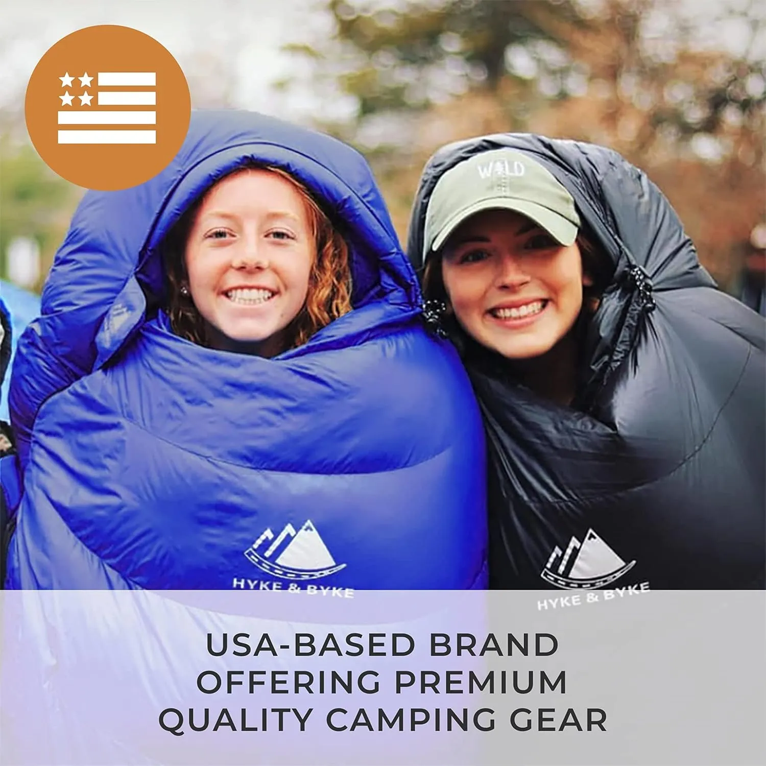 Hyke & Byke Quandary 15°F Cold Weather Mummy Hiking & Backpacking Sleeping Bag - Duck Down 650 FP 3 Season Sleeping Bags for Adults - Ultralight with Compression Stuff Sack