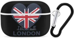 I Love London Funny Hard Case Compatible with Airpods Pro Earbuds Headset Cover Protective Storage Bag for Men Women