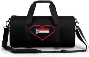 I Love South Yemen and Heart Sports Gym Bag Portable Duffel Bag Travel Workout Bag with Adjustable Strap for Men Women