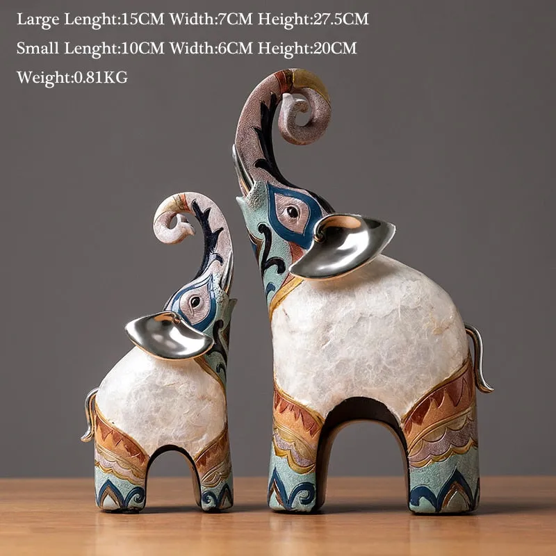 india style decorative elephant statue office desktop Decorative statues Home Decoration elephant figurine decor retro figures