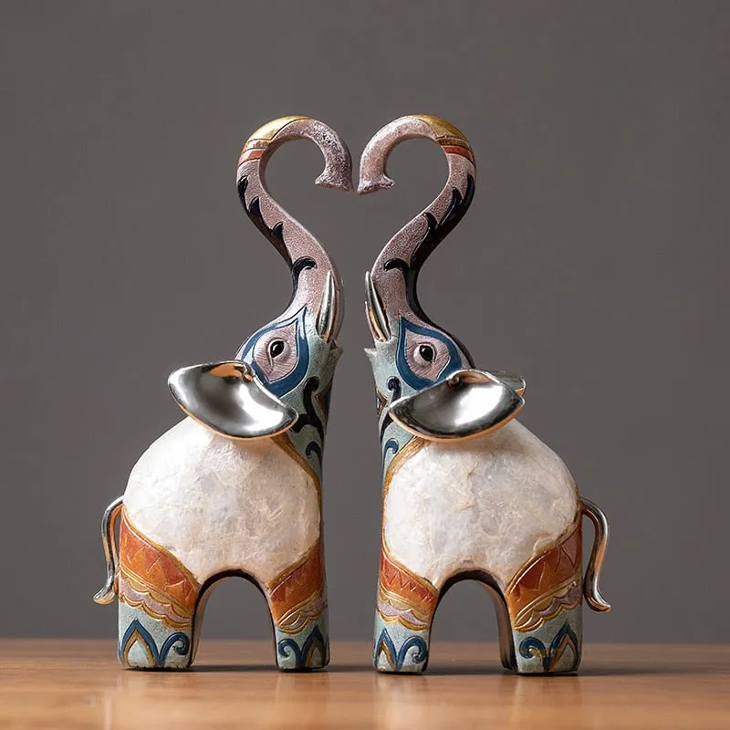 india style decorative elephant statue office desktop Decorative statues Home Decoration elephant figurine decor retro figures