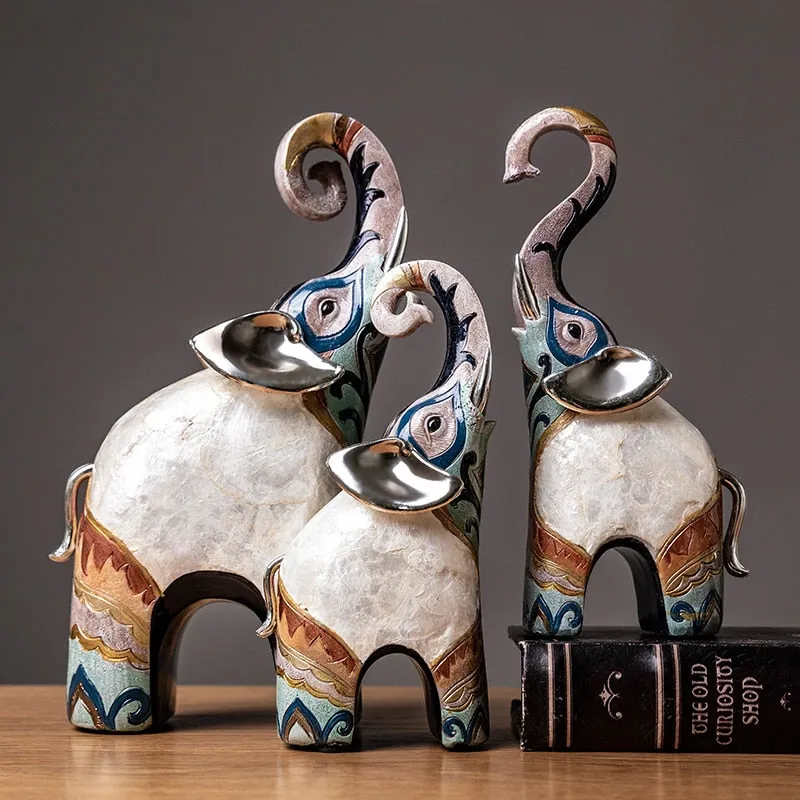 india style decorative elephant statue office desktop Decorative statues Home Decoration elephant figurine decor retro figures