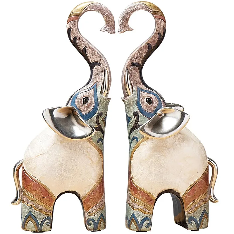 india style decorative elephant statue office desktop Decorative statues Home Decoration elephant figurine decor retro figures