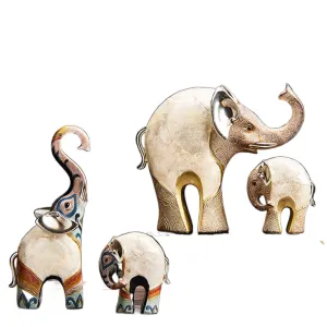 India Style Sculpture Resin Animal Modern Elephant Statues Office Desktop Home Room Decoration Figurine Retro Figures Decorative