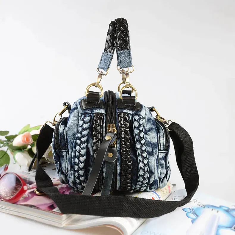 iPinee Casual Women Denim Bag Women Small Shoulder Bags Vintage Blue Jeans
