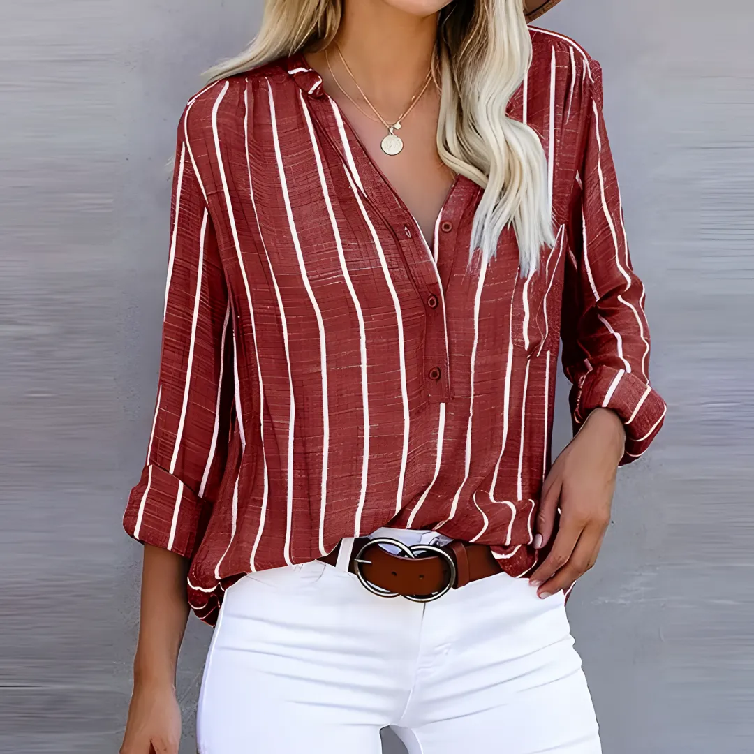 Jantien | Trendy striped women's blouse