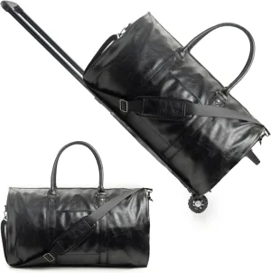 Jenni Bag, Jenni Bag Travel Bag with Wheels, Jenni Travel Bag (Pure Black (B) with wheels)
