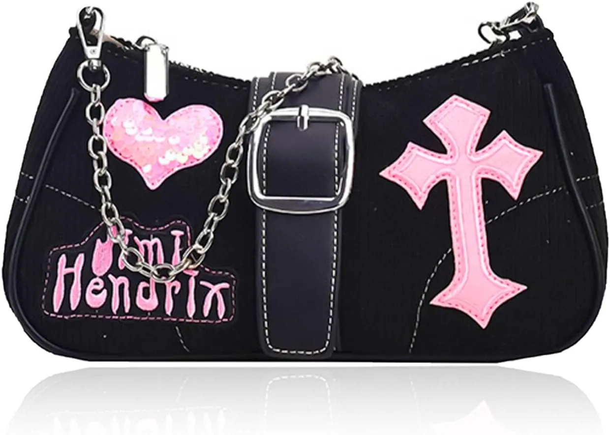 JeVenis Y2k Accessories Y2K Purse Cross Crossbody Bag Retro Vintage Cross Purse Clutch Alt Accessories
