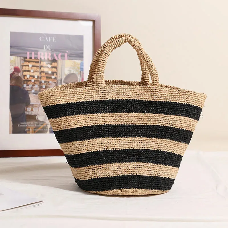 Katia - Trendy Woven Striped Handbag