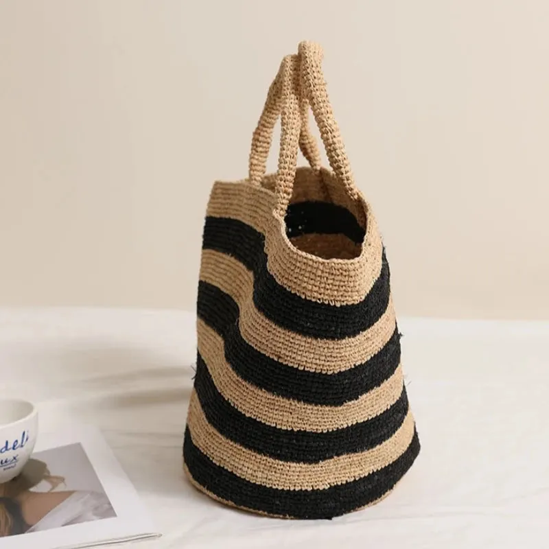 Katia - Trendy Woven Striped Handbag