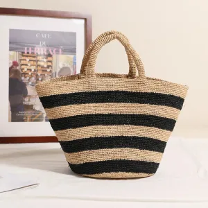 Katia - Trendy Woven Striped Handbag