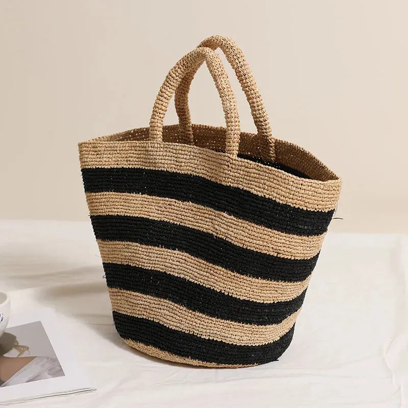 Katia - Trendy Woven Striped Handbag