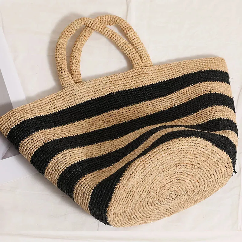 Katia - Trendy Woven Striped Handbag
