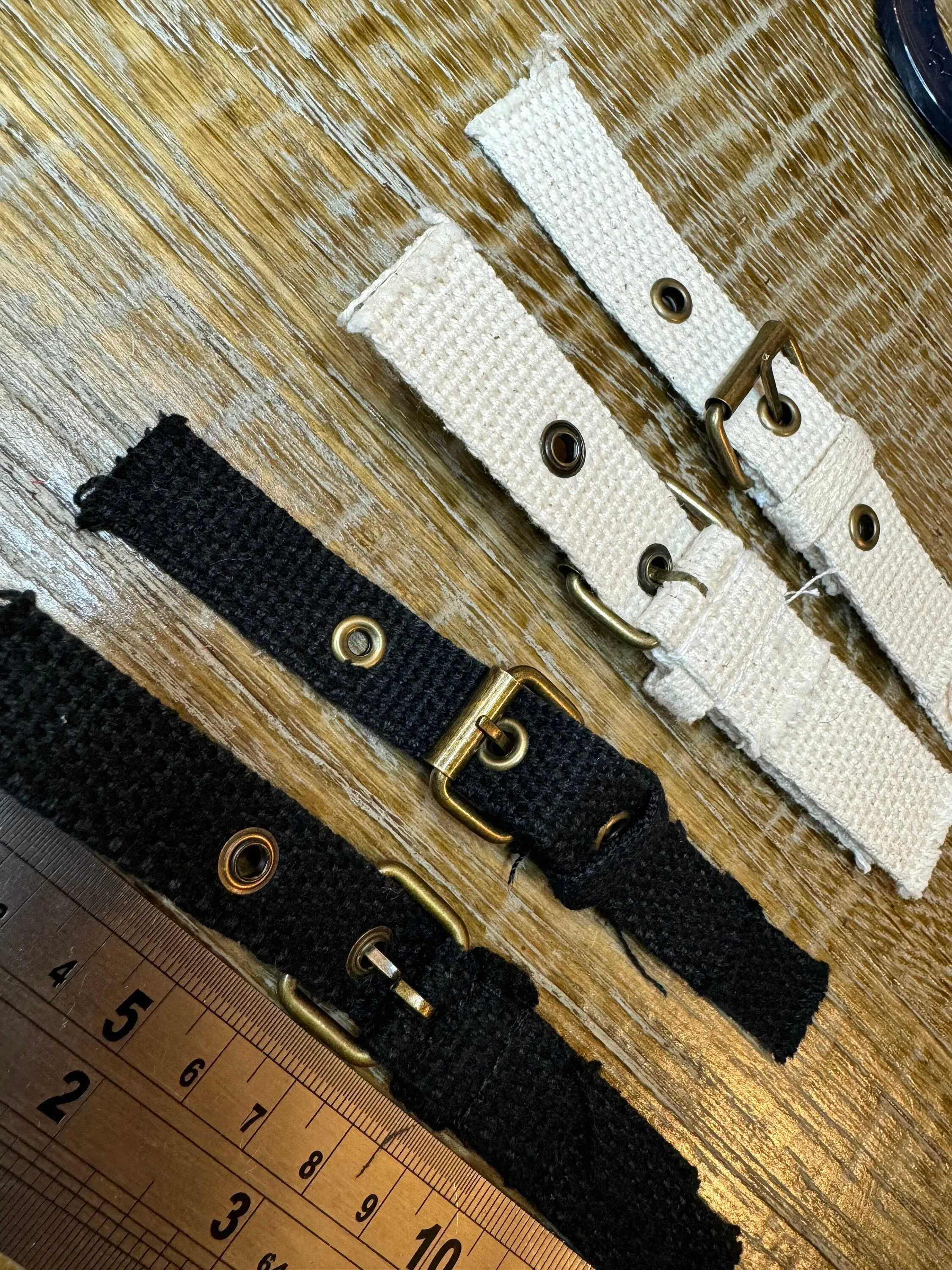 Kilt Strap, Antique Brass Buckle, Black, Ivory High Quality, Crafts, Clothing, Bags, 13cm, 16cm