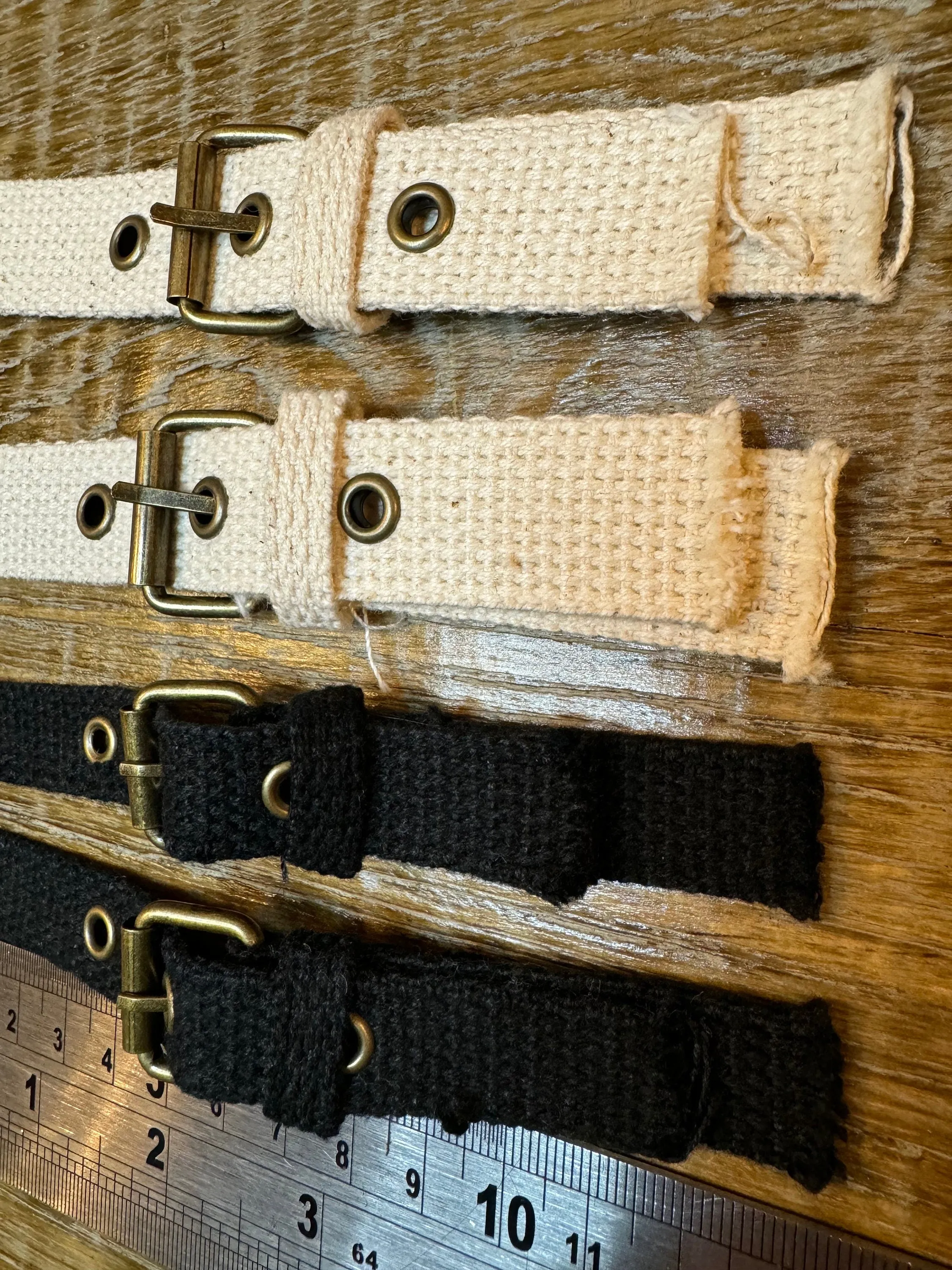 Kilt Strap, Antique Brass Buckle, Black, Ivory High Quality, Crafts, Clothing, Bags, 13cm, 16cm
