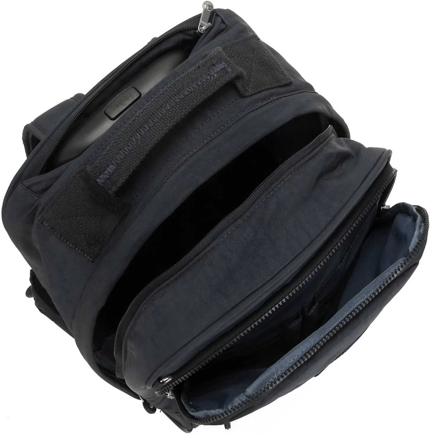 Kipling Women's Gaze Large Rolling, Durable, Wheeled Backpack with Adjustable Shoulder Straps, Nylon Book Bag, True Blue Tonal, 8.25" L x 17.25" H x 12.25" D,100352251