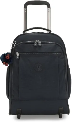 Kipling Women's Gaze Large Rolling, Durable, Wheeled Backpack with Adjustable Shoulder Straps, Nylon Book Bag, True Blue Tonal, 8.25" L x 17.25" H x 12.25" D,100352251
