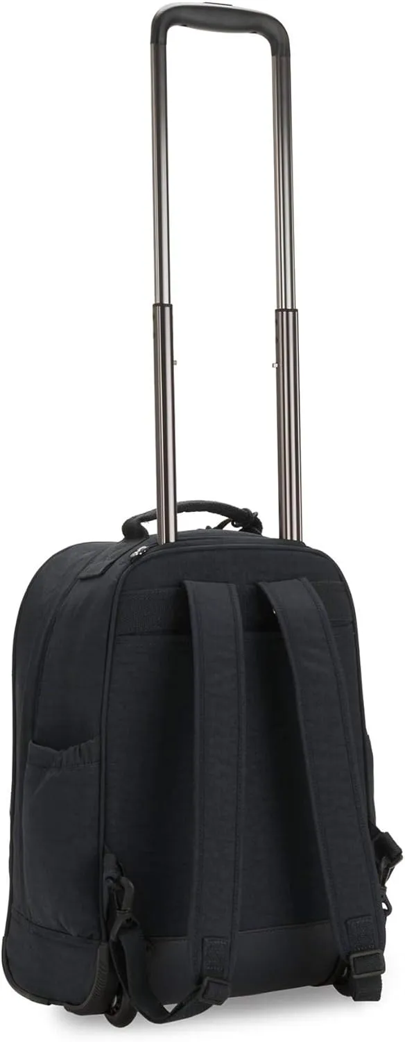Kipling Women's Gaze Large Rolling, Durable, Wheeled Backpack with Adjustable Shoulder Straps, Nylon Book Bag, True Blue Tonal, 8.25" L x 17.25" H x 12.25" D,100352251