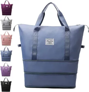 Kulken Travel Bag with Wheels, 2025 New Large Capacity Travel Bag - Universal Wheel Removable (non-wheeled, Blue)