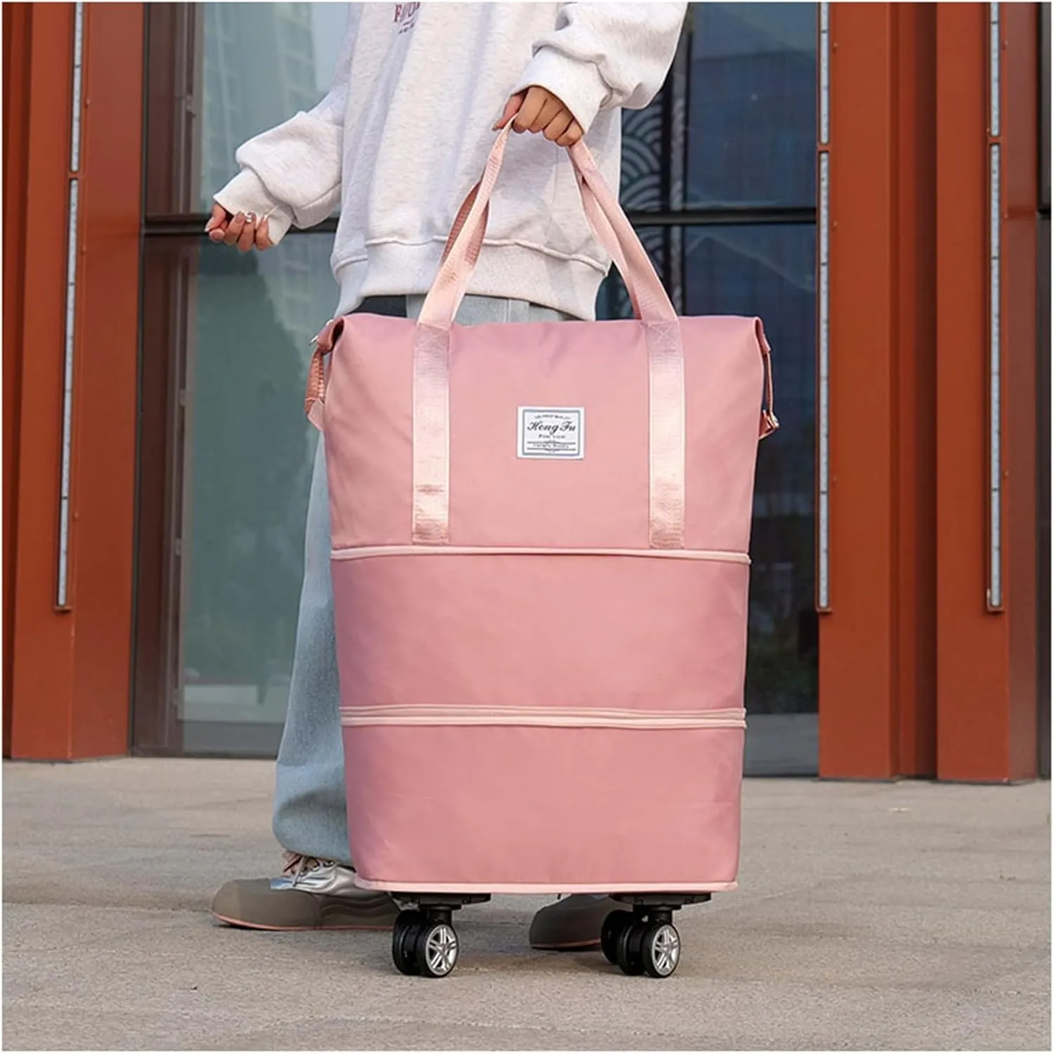 Kulken Travel Bag with Wheels, 2025 New Large Capacity Travel Bag - Universal Wheel Removable (non-wheeled, Blue)