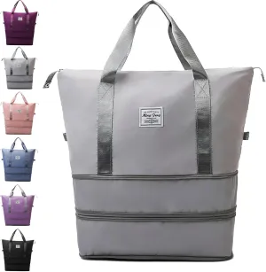 Kulken Travel Bag with Wheels, 2025 New Large Capacity Travel Bag - Universal Wheel Removable (non-wheeled, Grey)