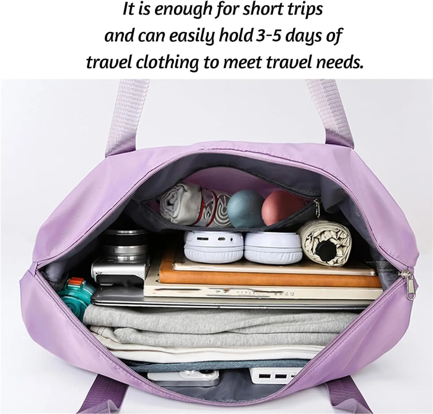 Kulken Travel Bag with Wheels, Kulken 2025 New Large Capacity Travel Bag - Universal Wheel Removable, Expandable Foldable Duffle Bags, Wide-Open Travel (purple)