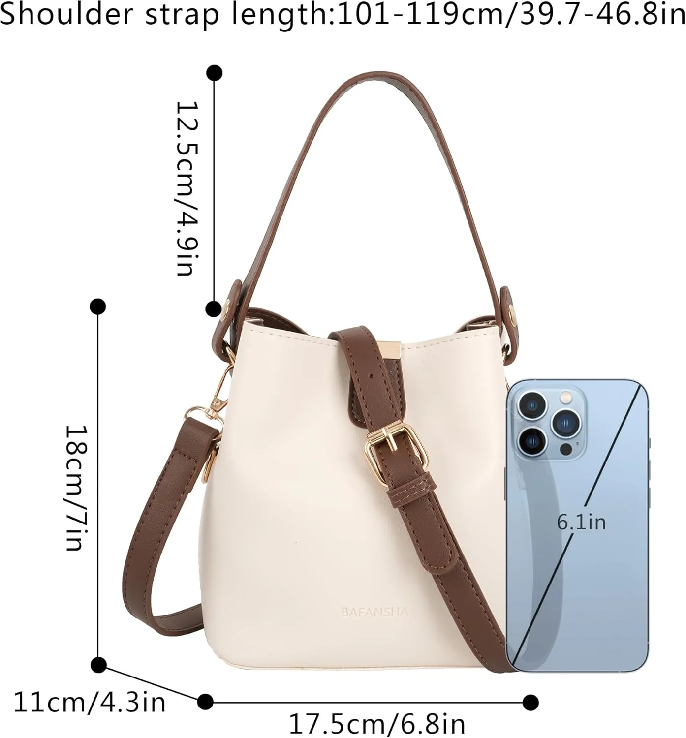 LABANCA Women Retro Alligator Bucket Bags Crocodile Pattern Designer Shoulder Bag Ladies PU Purse Crossbody Wallet Bag