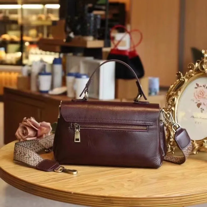 Ladies' handbag retro temperament OL commuting women's bag broadband fashion multi bag single shoulder crossbody bag trend