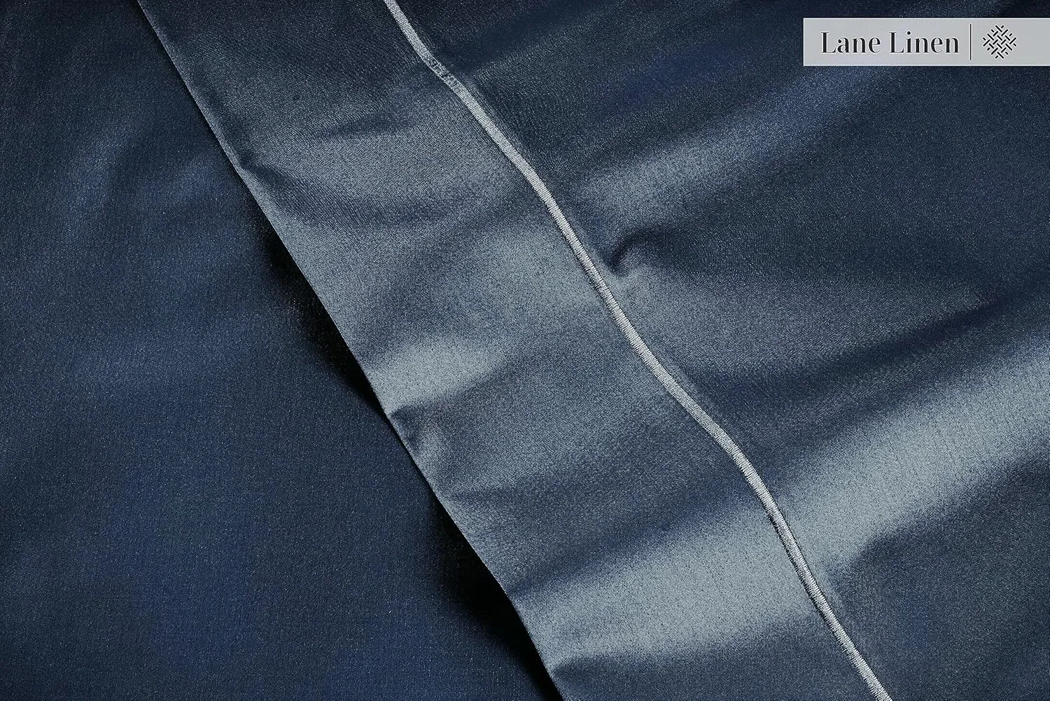 LANE LINEN 1000 TC 100% Egyptian Cotton Cal King Sheet Set, 16 inch Deep Pocket Fully Elasticized French Reinforced Pocket Seams for Soft, Comfy & Fresh Bed Eco Friendly Cooling Sheets -Estate Blue