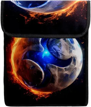 Laptop Bag for Women,Computer Bags for Women,Laptop Bag for Men,3D Yin Yang Gossip Moon Earth
