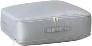 Large Capacity Compression Clothes Storage Bag Waterproof Cabinet Organizer Quilt Pillow Blanket Organizer Bedding Storage(Grey,54x42x30CM)