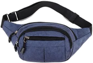 Large Fanny Pack for Women Men, Gifts for Enjoy Sports Traveling Workout Casual Hands-Free crossbody bags (Navy Blue)