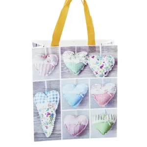 Large Hearts With Button Printed PP Non-Woven Bag