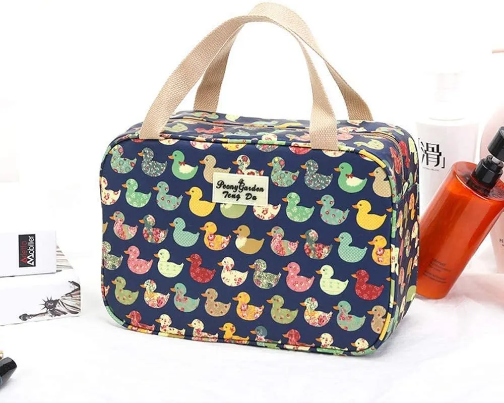 Large Makeup Bag Toiletry Bag for Women Make Up Bag Cosmetic Bag Toiletries Bag Brush Bags for Traveling (Navy Duck)