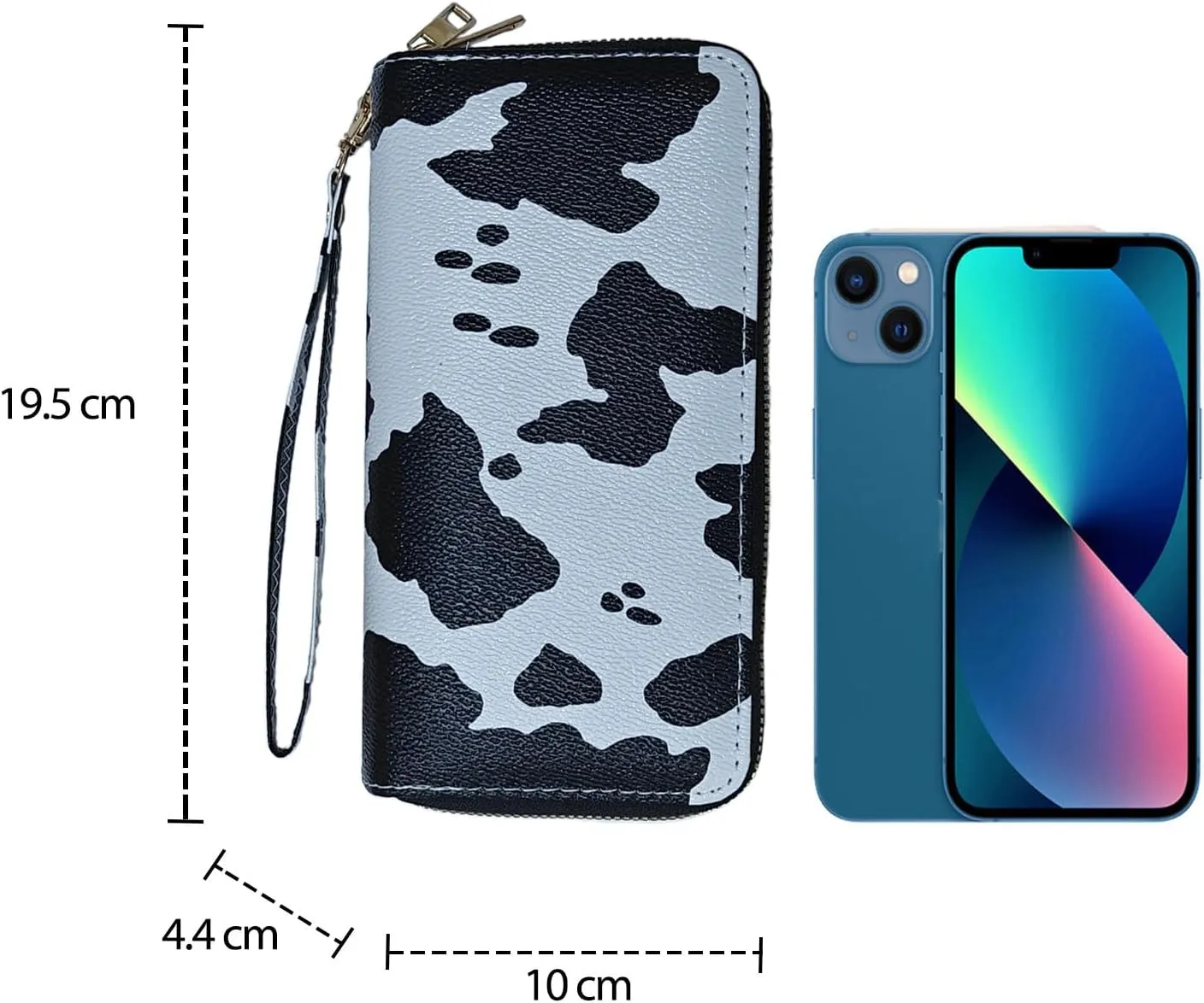 LATH.PIN RFID Blocking Bohemian Purse Wallet Canvas Elephant Pattern Handbag with Coin Pocket and Strap