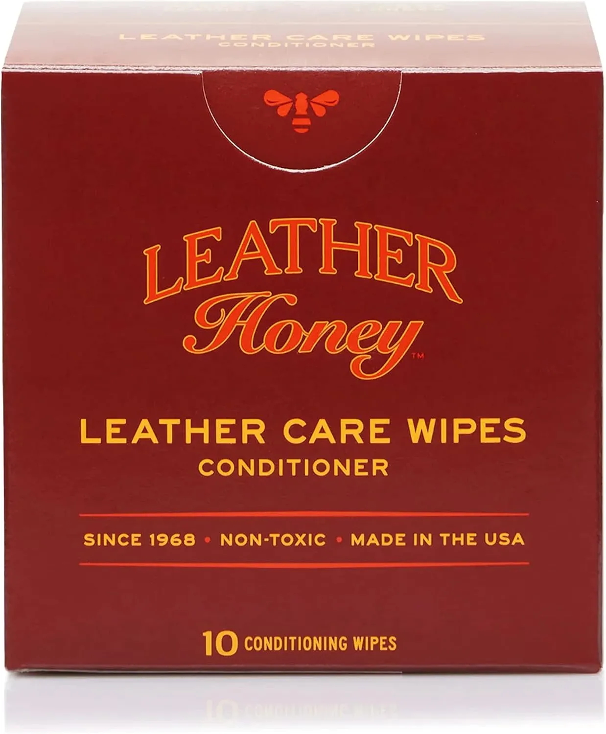 Leather Honey Leather Conditioner Wipes: Restore Leather On-The-Go. Protect & Condition Leather Couches, Car Seats, Purses, Shoes, Bags & Tack. Safe for Any Color. 10 Non-Toxic, Ready-to-Use Wipes
