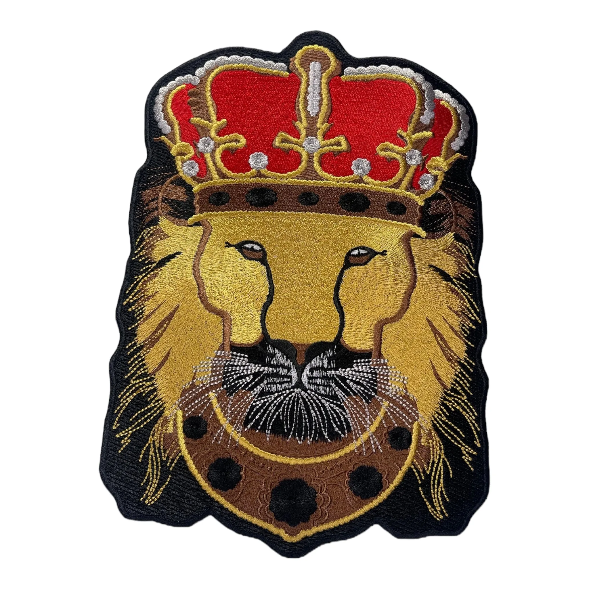 Lion With Crown Patch for Clothing and Accessories