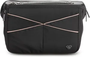 Littbag Handbag Organizer with Patented LED & Auto 60-sec Shutoff - Featured in Oprah's Favorite Things – Purse Organizer with 12 Compartments, Clear Pockets, Zippered Privacy Pocket & More (Blush)